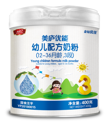88858cc永利官网优能幼儿配方奶粉400克3段