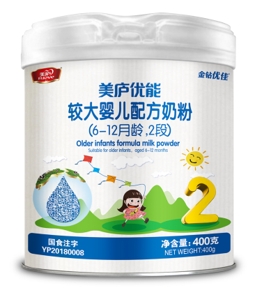 88858cc永利官网优能较大婴儿配方奶粉400克2段