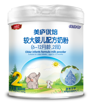 88858cc永利官网优培较大婴儿配方奶粉400克2段